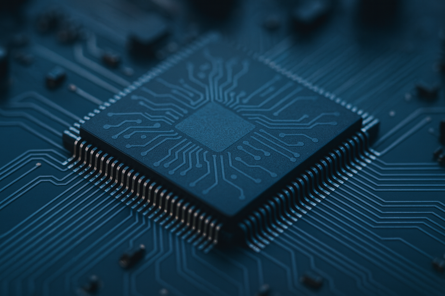 Microprocessor on circuit board